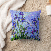 モネ – 薄紫アイリ絵画ス、 クッション (ブランケット)