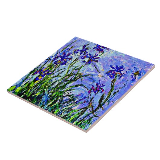 モネ – 薄紫・アイリス， タイル (側面)