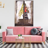 モネ – 赤いカーチーフ、印象派 キャンバスプリント (インサイチュ (リビング))