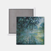 モネ – 雨の中のセーヌ川の朝 マグネット (正面/裏面)