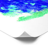 モネ=青い睡蓮 – 印象派絵画の ポスター (角)