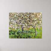 モネ – Apple Trees in開花 キャンバスプリント (正面)