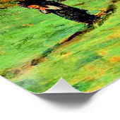 モネ – Fontainebleauの木の葉 ポスター (コーナー)