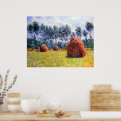 モネ – Haystacks at Giverny, 1884, ポスター (キッチン)