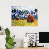モネ – Haystacks at Giverny, 1884, ポスター (ホームオフィス)