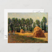 モネ – Haystacks at Giverny, 1885 ポストカード (正面/裏面)
