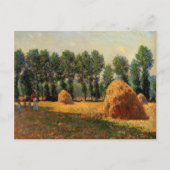 モネ – Haystacks at Giverny, 1885 ポストカード (正面)