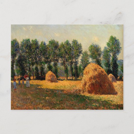 モネ – Haystacks at Giverny, 1885 ポストカード (正面)