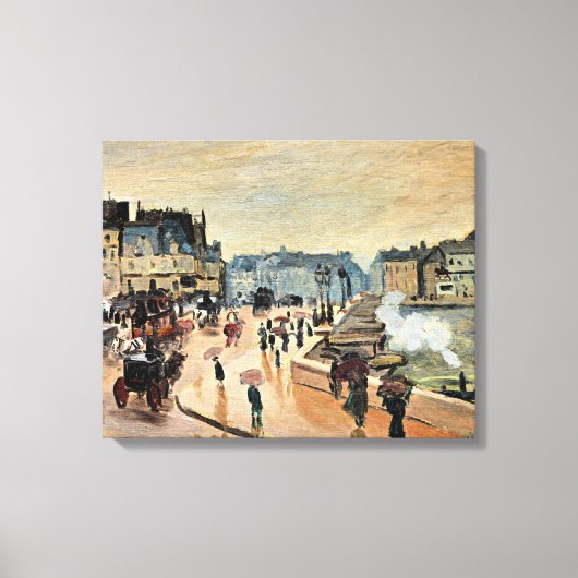 モネ – Le Pont Neuf、印象派絵画家 キャンバスプリント (正面)