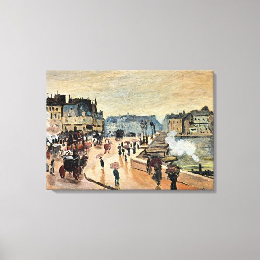 モネ – Le Pont Neuf、印象派絵画家 キャンバスプリント (正面)