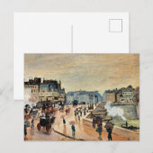 モネ – Le Pont Neuf、印象派絵画家 ポストカード (正面/裏面)
