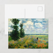 モネ – Poppyフィールドヴィンテージはがき ポストカード (正面/裏面)