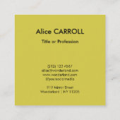 モネ – Sailboat, Le Petit-Gennevilliers - QRコード スクエア名刺 (裏面)