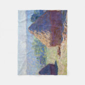 モネ(Stacks of Wheat) (End of Summer) フリースブランケット (正面)