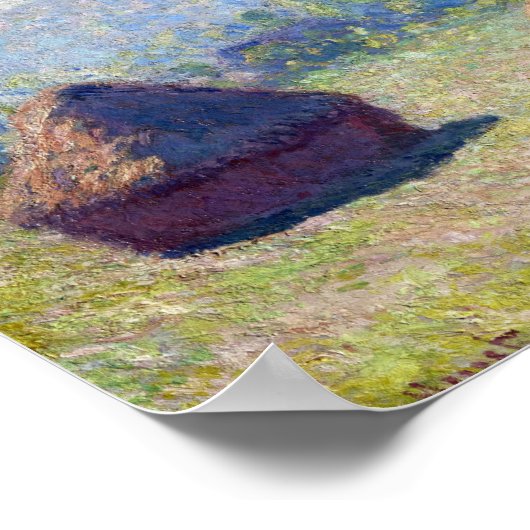 モネ(Stacks of Wheat) (End of Summer) ポスター (角)