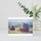 モネ(Stacks of Wheat) (End of Summer) ポストカード (スタンド正面)