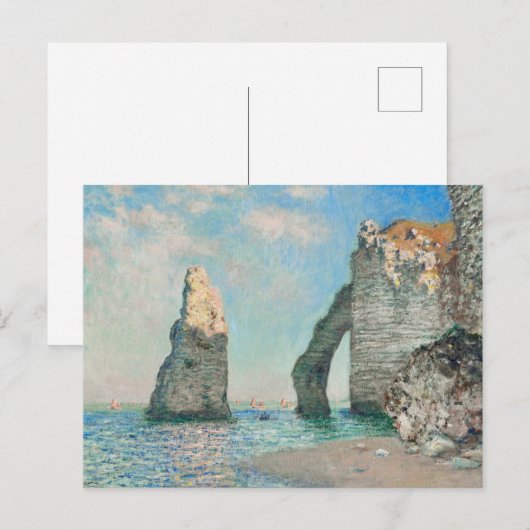 モネ – The Cliffs at Etreat ポストカード (正面/裏面)