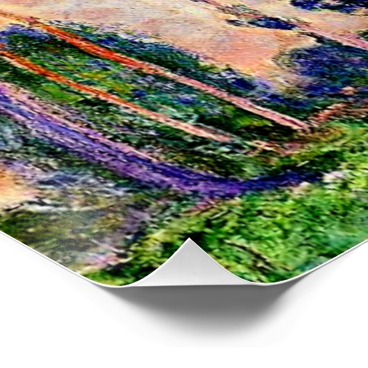 モネ – Three Trees in Gray Weather ポスター (コーナー)