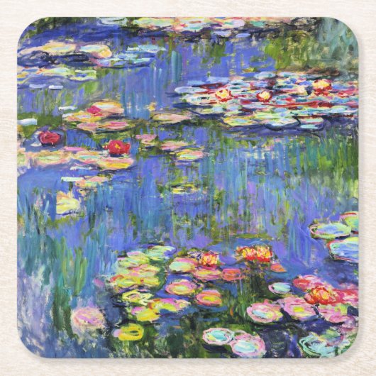 モネ – Water Lilies, 1916, スクエアペーパーコースター (正面)