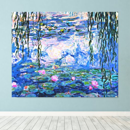 モネ – Water Lilies, 1919, キャンバスプリント (インサイチュ (ウッドフロア))