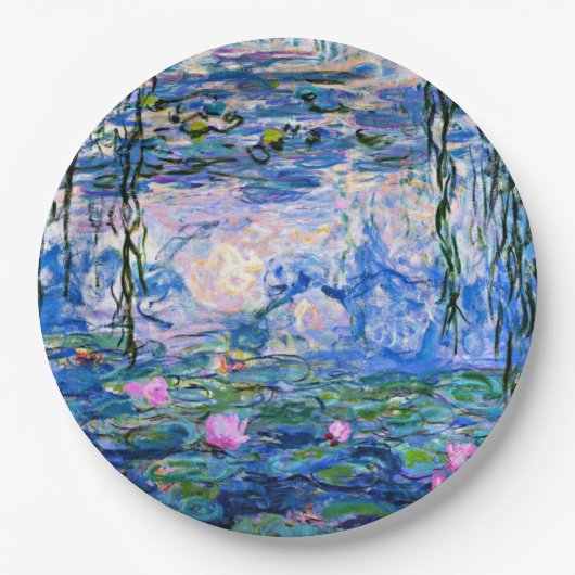 モネ – Water Lilies, 1919, ペーパープレート (正面)