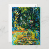 モネ – Water Lily Pond, 1918, シーズンポストカード (正面/裏面)