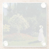 モネ – Woman in Garden ガラスコースター (裏面)