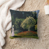 モネ – Woman in Garden クッション (ブランケット)