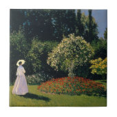 モネ – Woman in Garden タイル (正面)