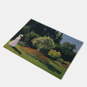 モネ – Woman in Garden ドアマット (アングル)