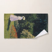 モネ – Woman in Garden ハンドタオル (ハンドタオル)