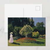 モネ – Woman in Garden ポストカード (正面/裏面)