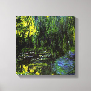 モネWEEPING WILLOWS Streted Canvas Print キャンバスプリント