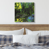 モネWEEPING WILLOWS Streted Canvas Print キャンバスプリント (インサイチュ (寝室))