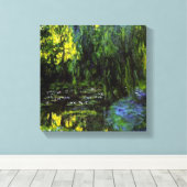 モネWEEPING WILLOWS Streted Canvas Print キャンバスプリント (インサイチュ (ウッドフロア))