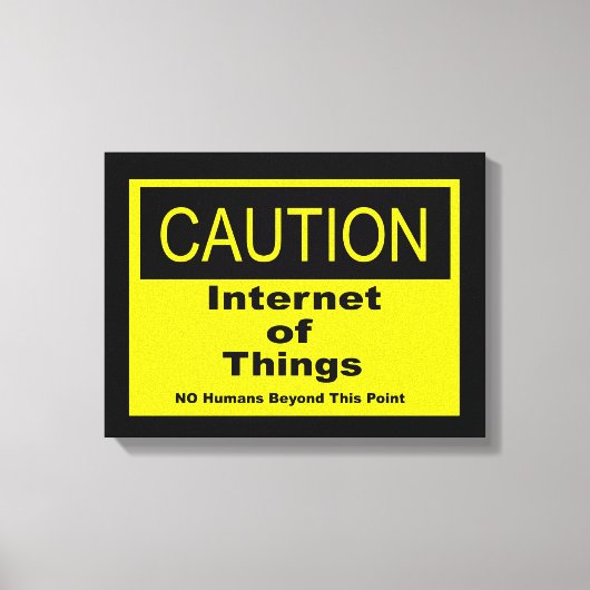 モノのインターネット IoT 注意喚起サイン キャンバスプリント (正面)