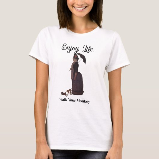 モノを楽しむサルと愉快なヴィンテージ Tシャツ (正面)