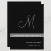 モノエレガントグラ結婚ム 招待状 (正面/裏面)