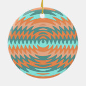 モノカスタムグラムトリバルコーラルアクアリプルズウェーブ セラミックオーナメント (裏面)