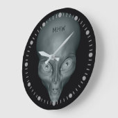モノカスタムグラムUFOエイリアン壁時計 ラージ壁時計 (傾斜)