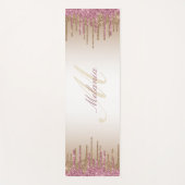 モノガーリーグラム紫金ゴールド滴下グリッター ヨガマット (正面)