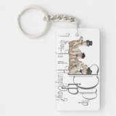 モノクおもしろいレスのハンプデイラクレス キーホルダー (正面)