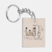 モノクおもしろいレスのハンプデイラクレス キーホルダー (正面左)