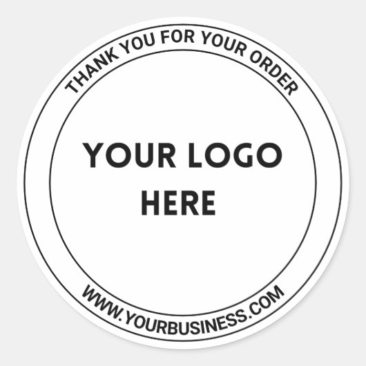 モノクお洒落ロカスタムロゴラベル ラウンドシール (正面)