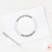 モノクお洒落ロカスタムロゴラベル ラウンドシール (封筒)