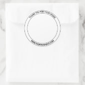 モノクお洒落ロカスタムロゴラベル ラウンドシール (バッグ)