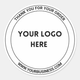 モノクお洒落ロカスタムロゴラベル ラウンドシール