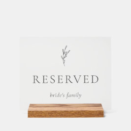 モノクエレガントログレー予約花嫁の家族 アクリルサイン