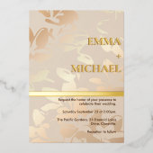 モノクエレガントロモダンワ金箔招待状 箔招待状 (正面)