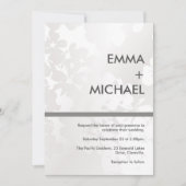 モノクエレガントロモダンワ銀招待状 招待状 (正面)